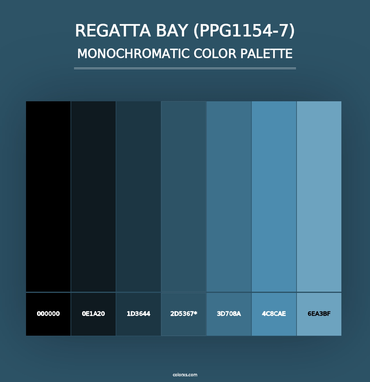 Regatta Bay (PPG1154-7) - Monochromatic Color Palette