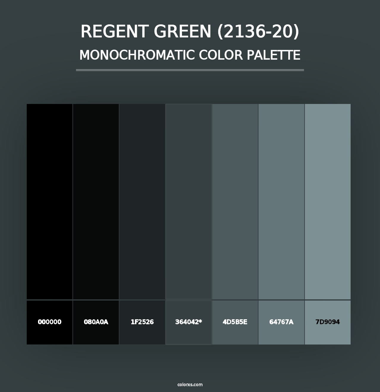 Regent Green (2136-20) - Monochromatic Color Palette