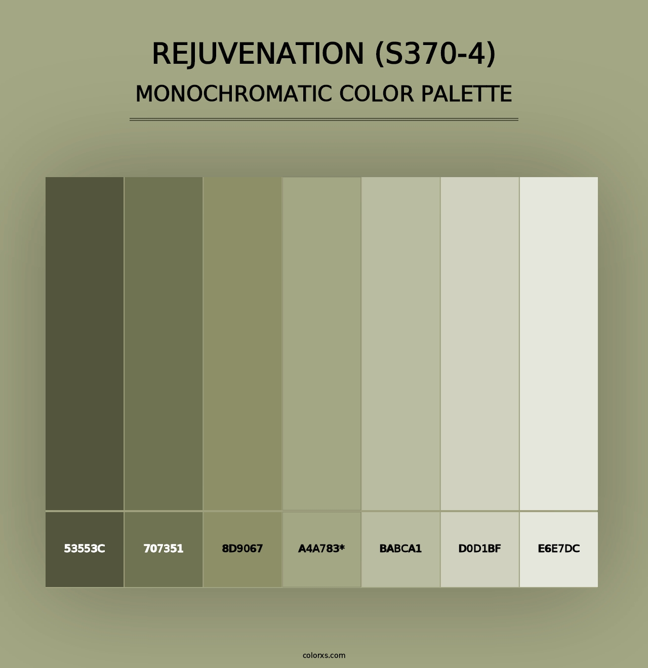 Rejuvenation (S370-4) - Monochromatic Color Palette