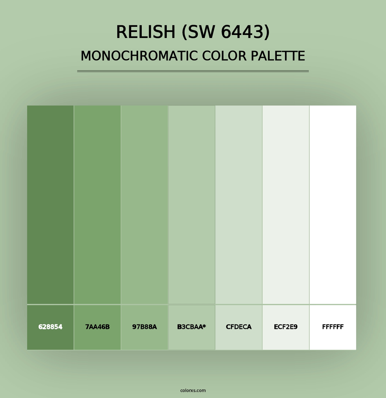 Relish (SW 6443) - Monochromatic Color Palette