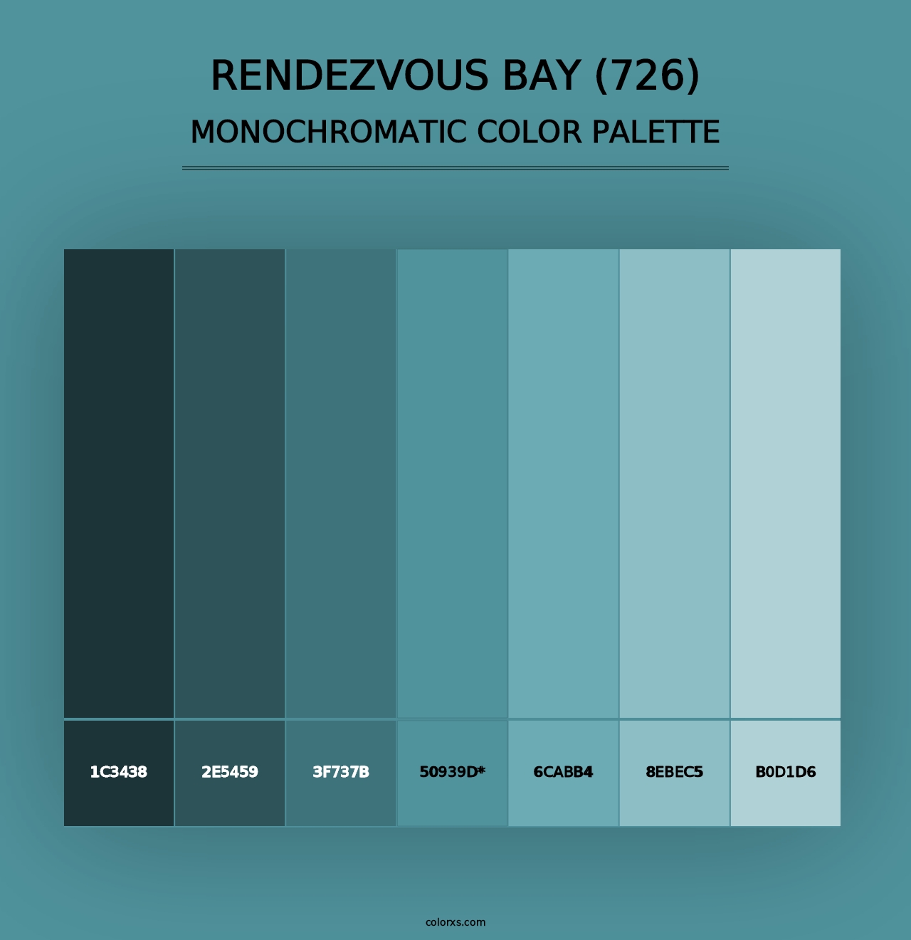 Rendezvous Bay (726) - Monochromatic Color Palette