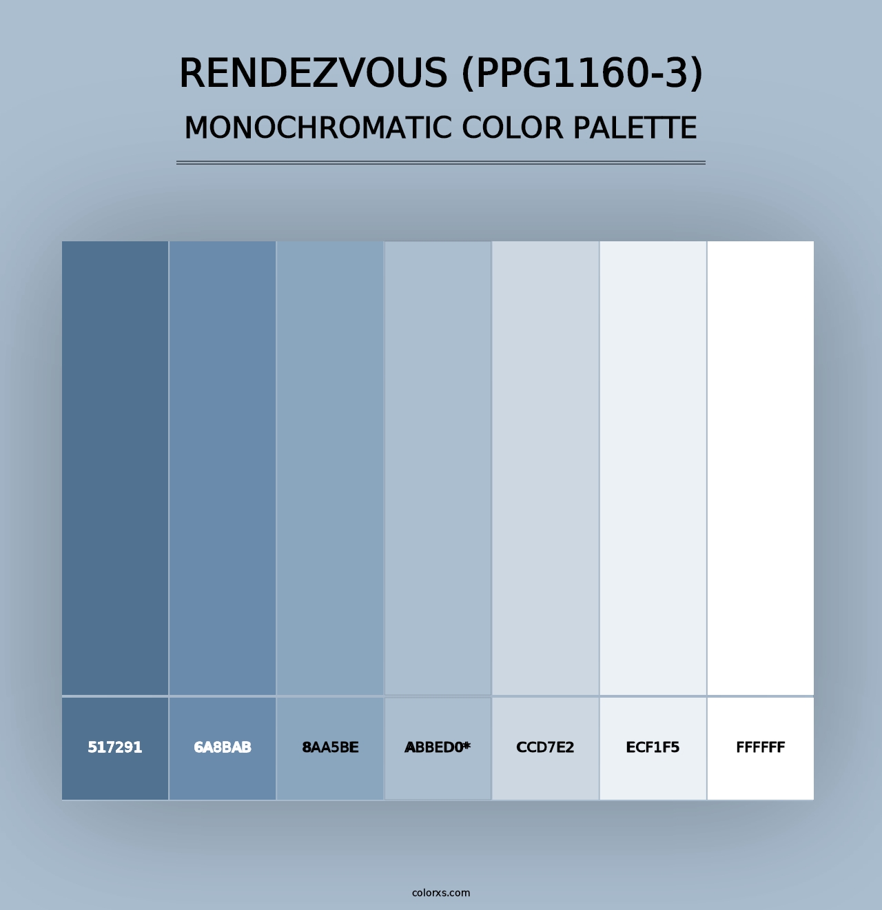 Rendezvous (PPG1160-3) - Monochromatic Color Palette