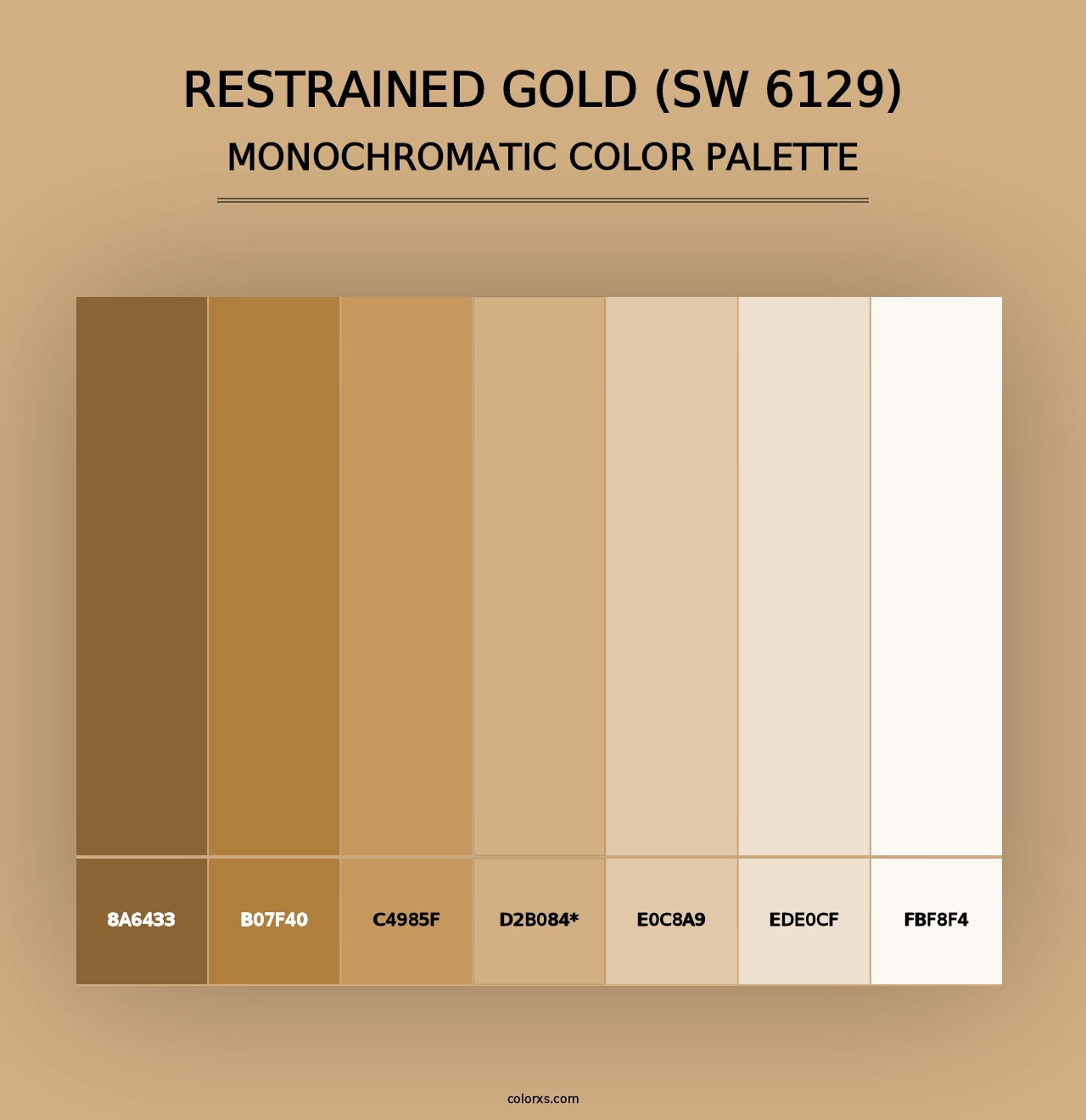 Restrained Gold (SW 6129) - Monochromatic Color Palette