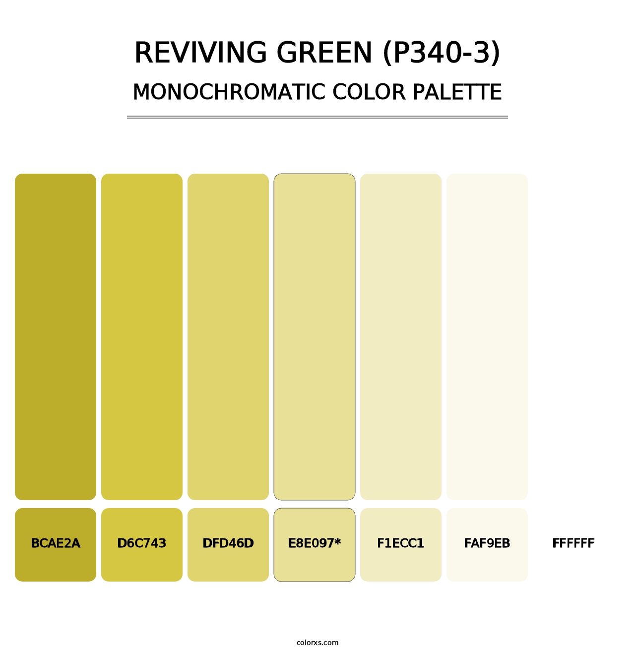 Reviving Green (P340-3) - Monochromatic Color Palette