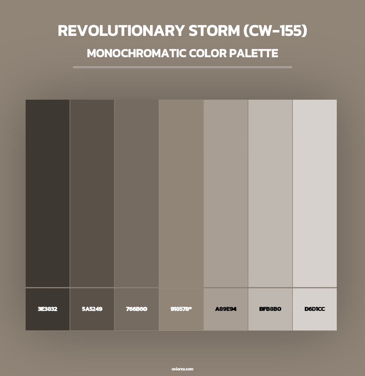 Revolutionary Storm (CW-155) - Monochromatic Color Palette