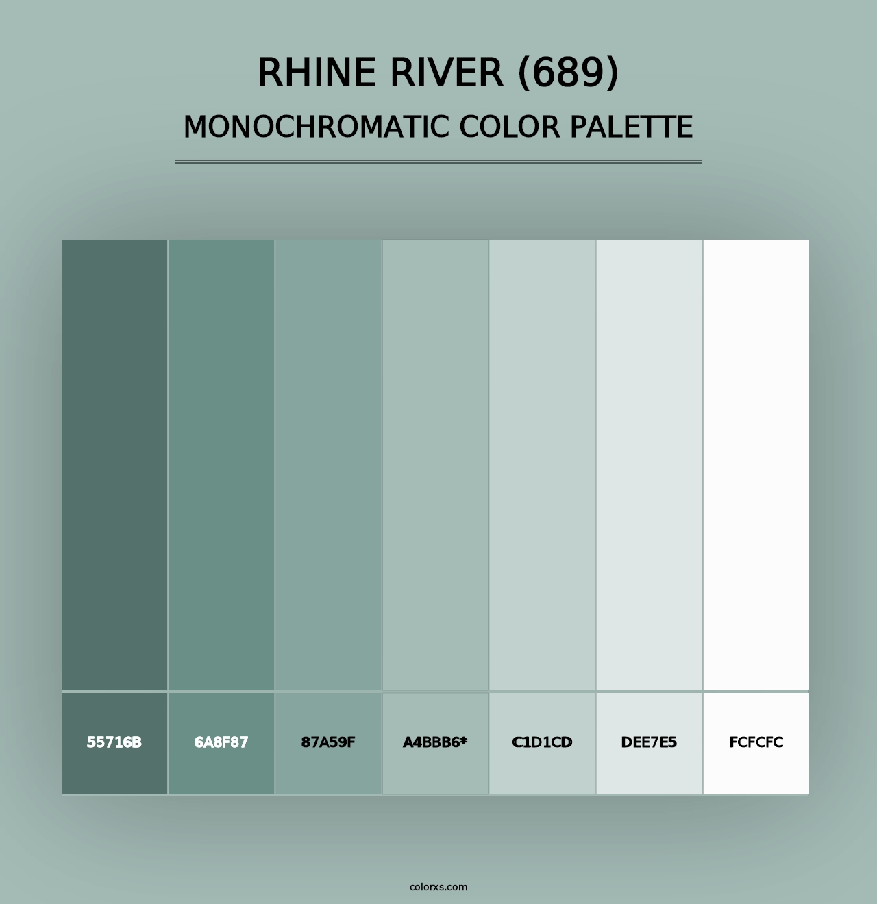 Rhine River (689) - Monochromatic Color Palette