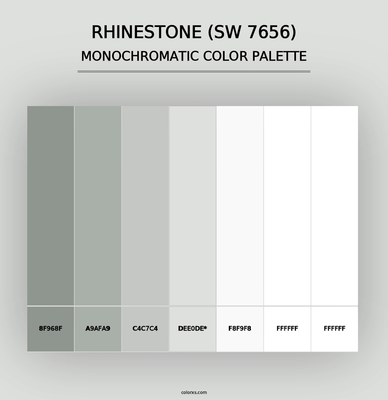 Rhinestone (SW 7656) - Monochromatic Color Palette