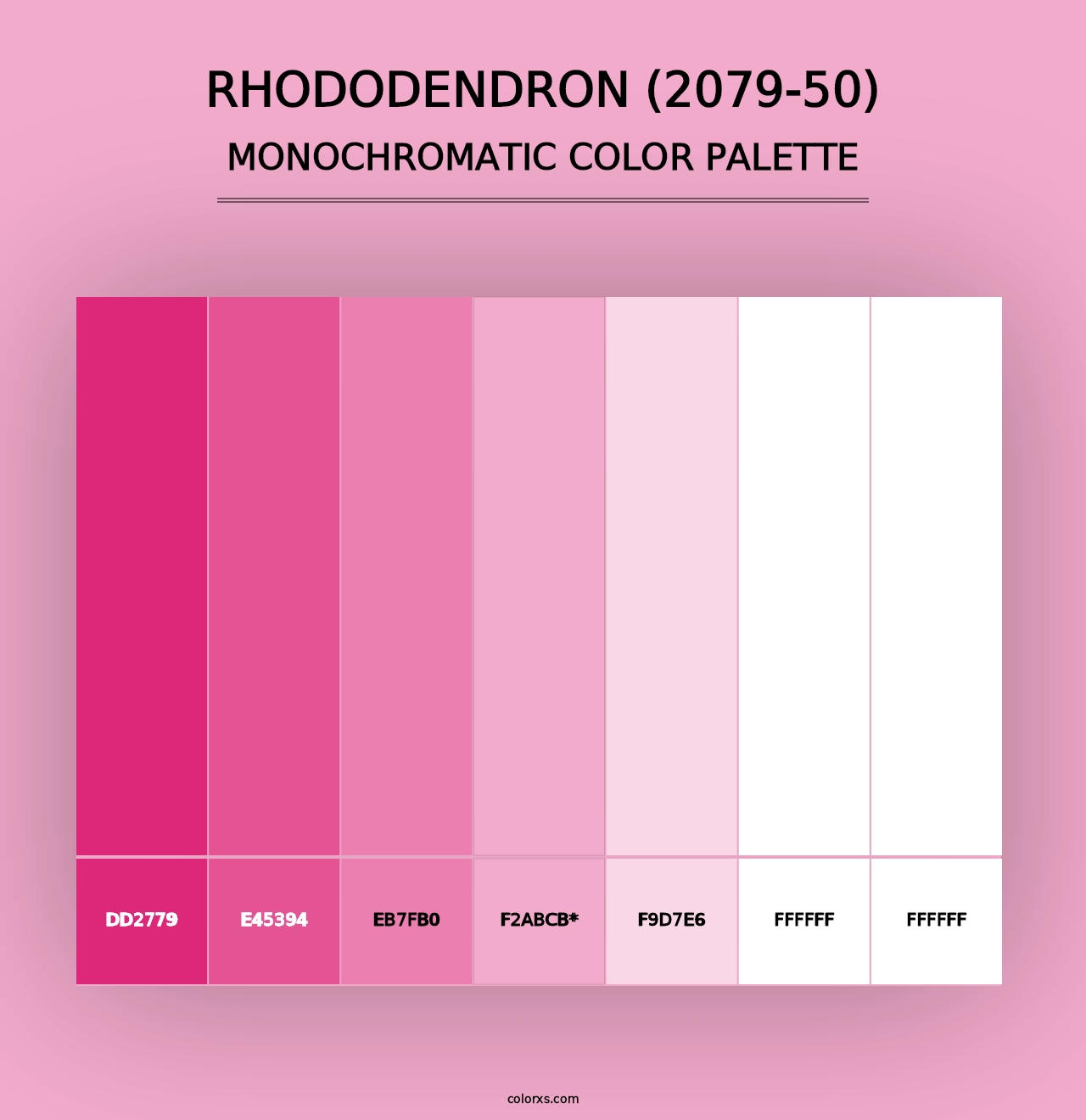 Rhododendron (2079-50) - Monochromatic Color Palette