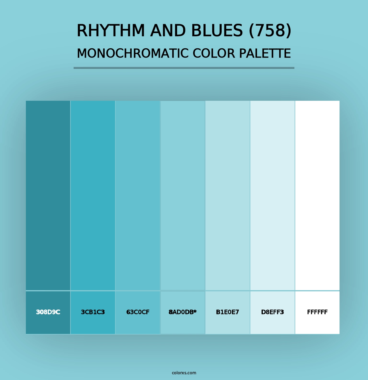 Rhythm and Blues (758) - Monochromatic Color Palette