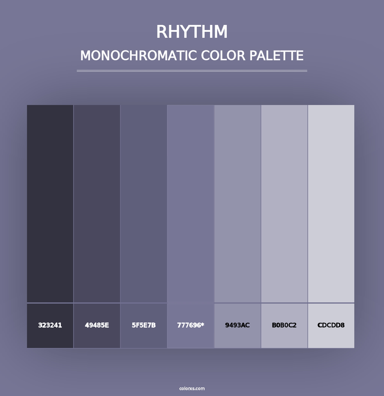 Rhythm - Monochromatic Color Palette