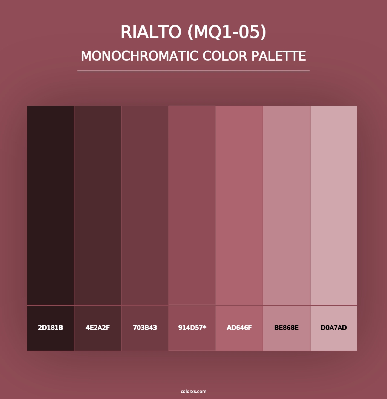 Rialto (MQ1-05) - Monochromatic Color Palette