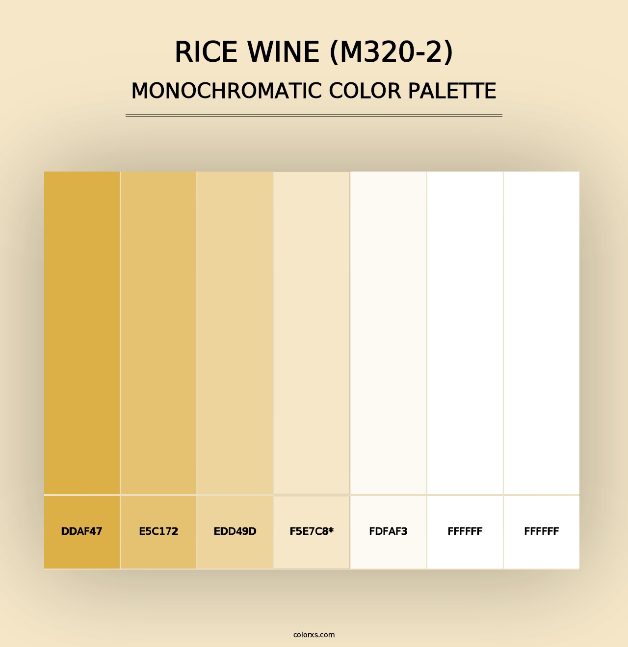 Rice Wine (M320-2) - Monochromatic Color Palette