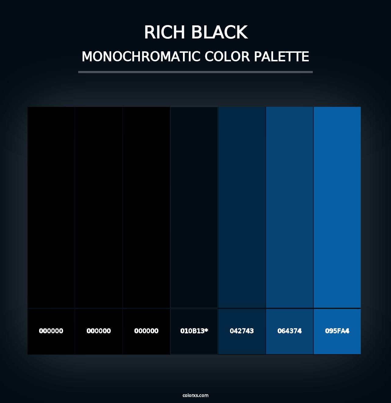 Rich Black - Monochromatic Color Palette