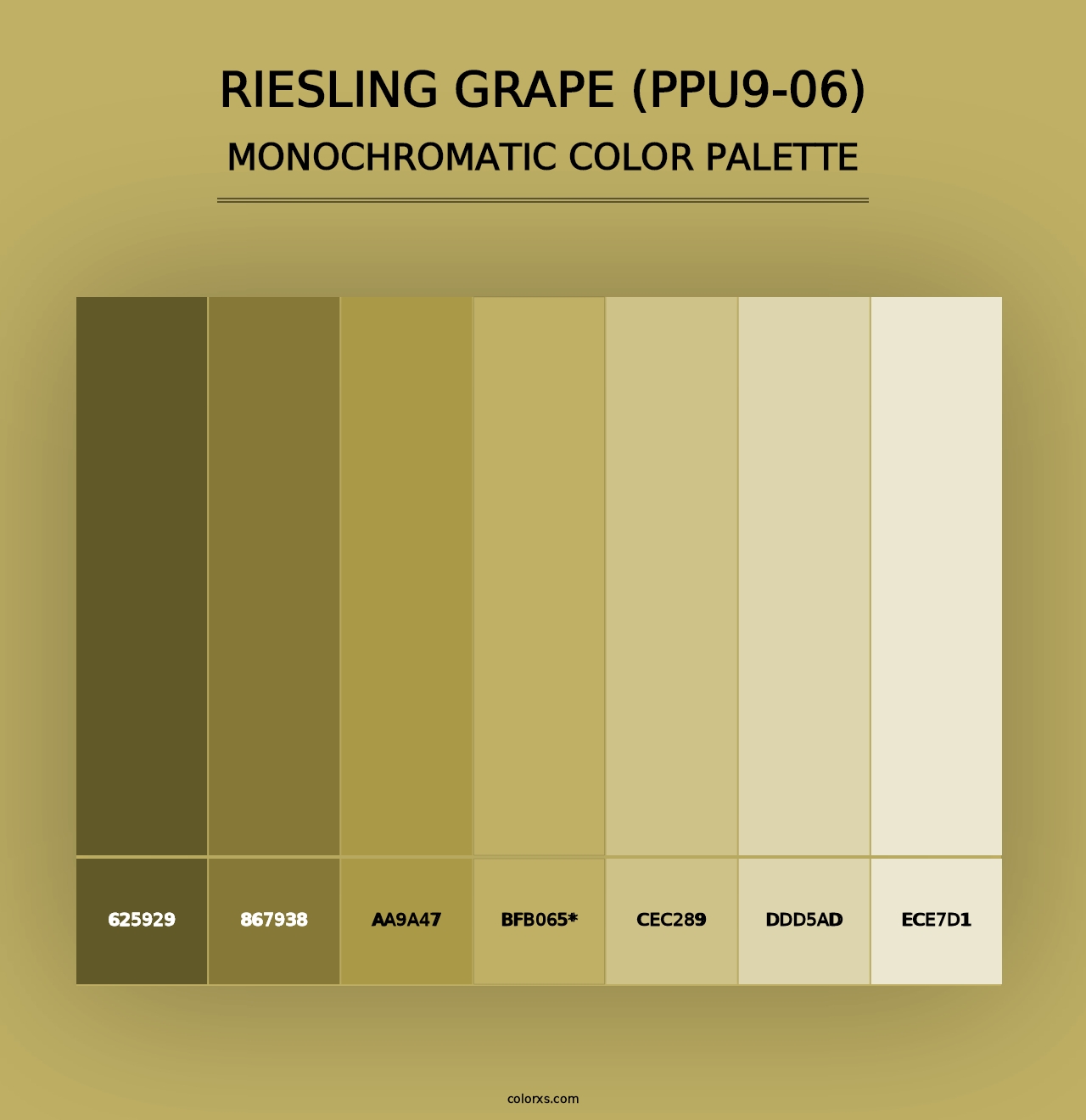 Riesling Grape (PPU9-06) - Monochromatic Color Palette