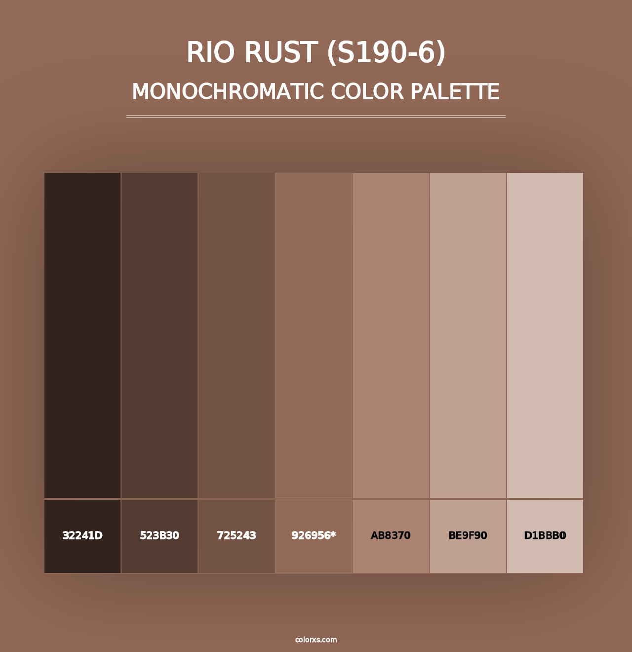 Rio Rust (S190-6) - Monochromatic Color Palette