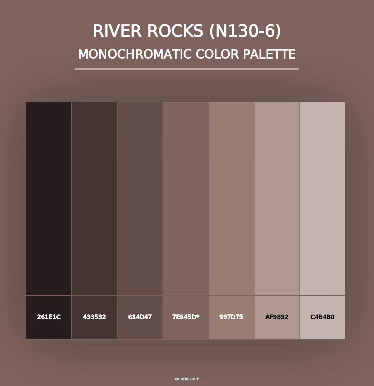 River Rocks (N130-6) - Monochromatic Color Palette