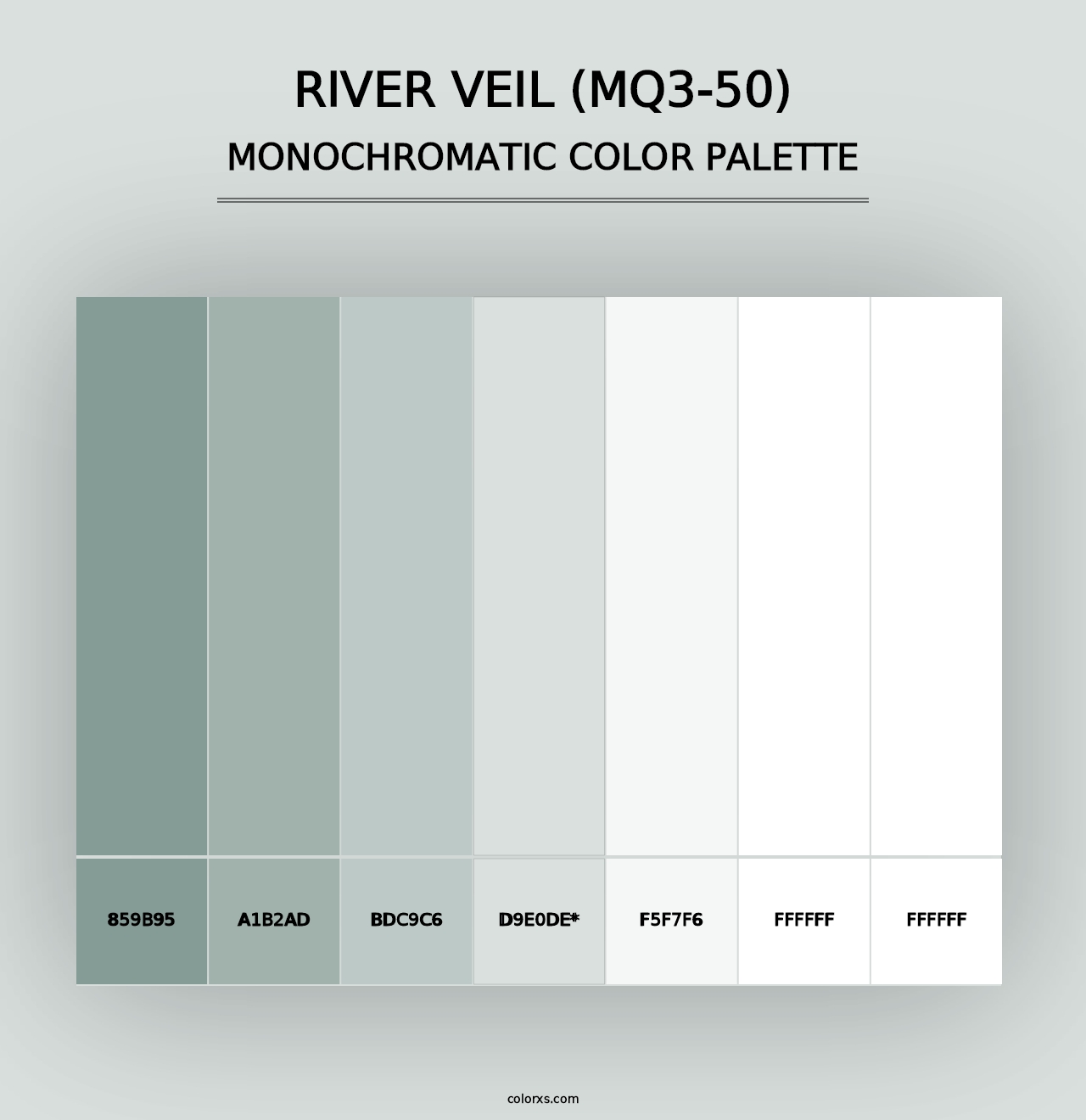 River Veil (MQ3-50) - Monochromatic Color Palette