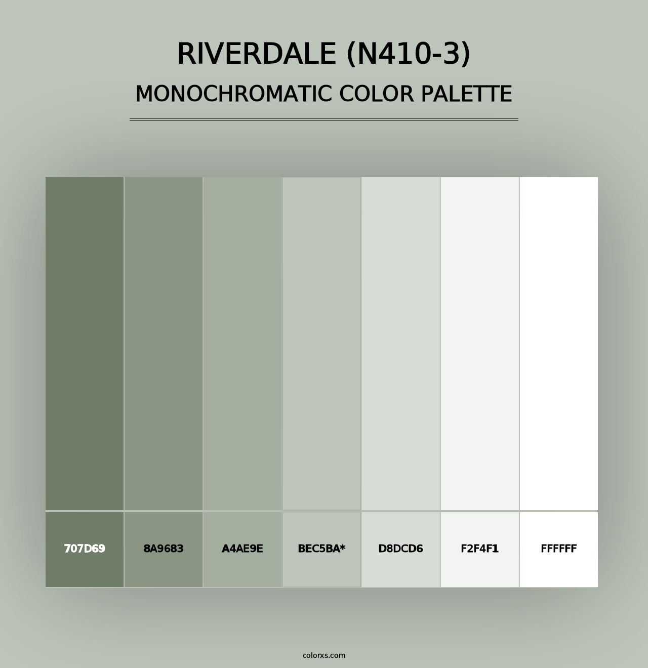 Riverdale (N410-3) - Monochromatic Color Palette