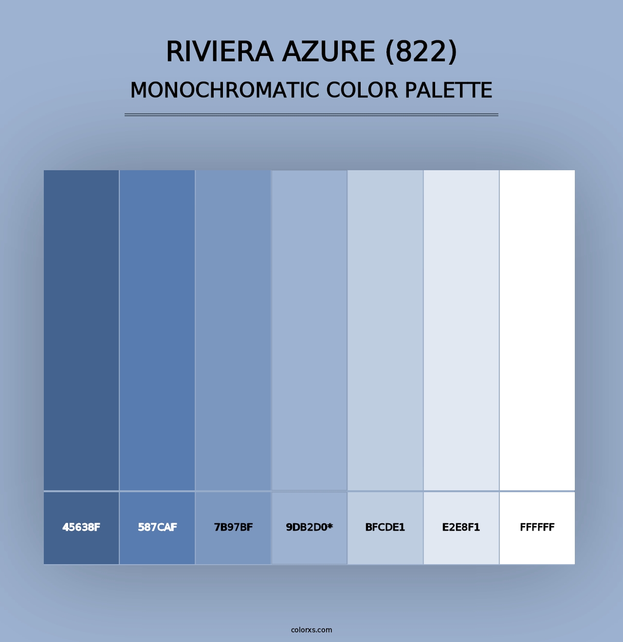 Riviera Azure (822) - Monochromatic Color Palette