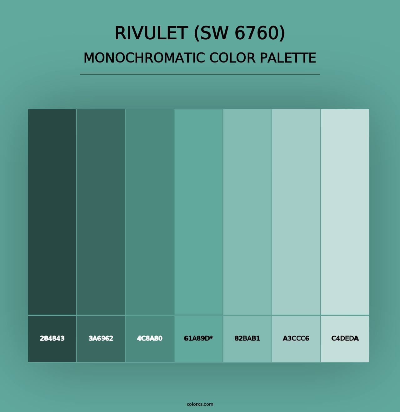 Rivulet (SW 6760) - Monochromatic Color Palette