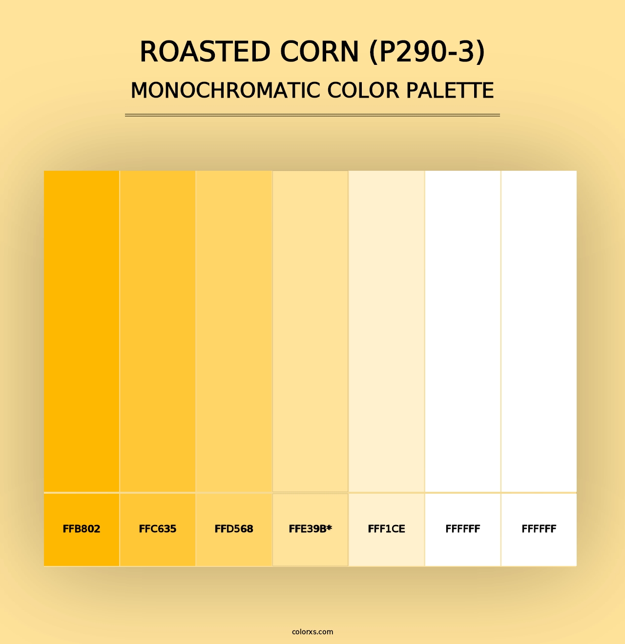 Roasted Corn (P290-3) - Monochromatic Color Palette