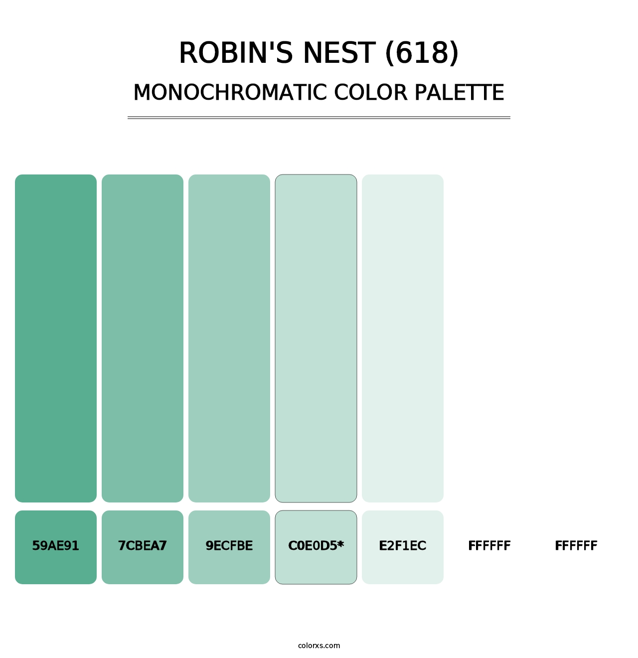 Robin's Nest (618) - Monochromatic Color Palette