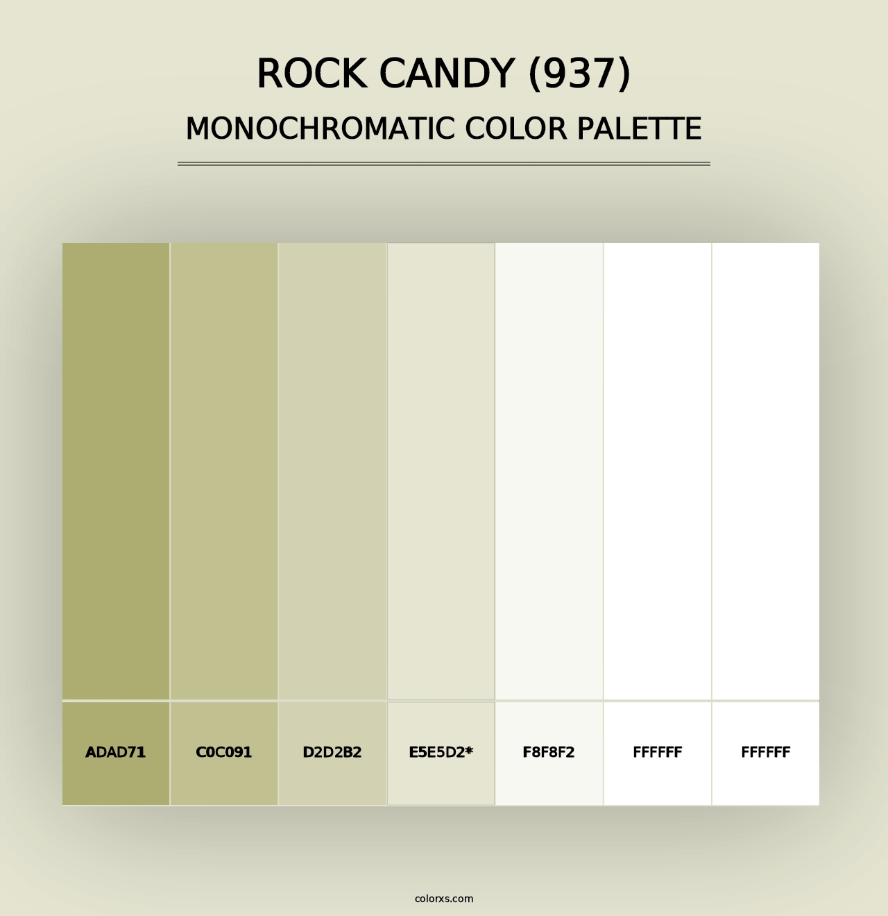 Rock Candy (937) - Monochromatic Color Palette