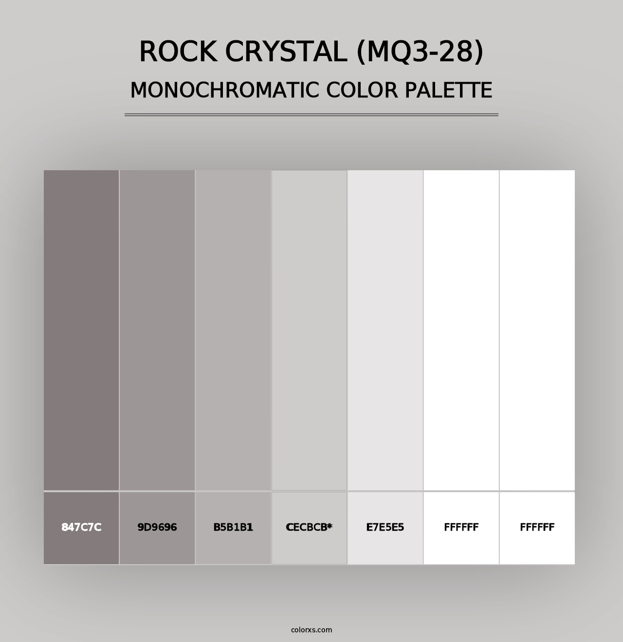 Rock Crystal (MQ3-28) - Monochromatic Color Palette