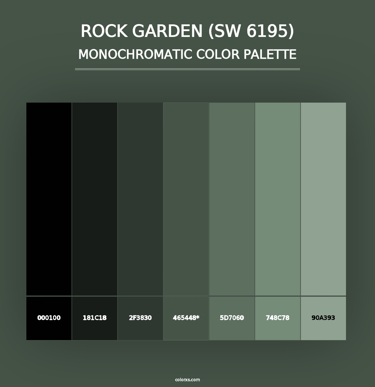 Rock Garden (SW 6195) - Monochromatic Color Palette