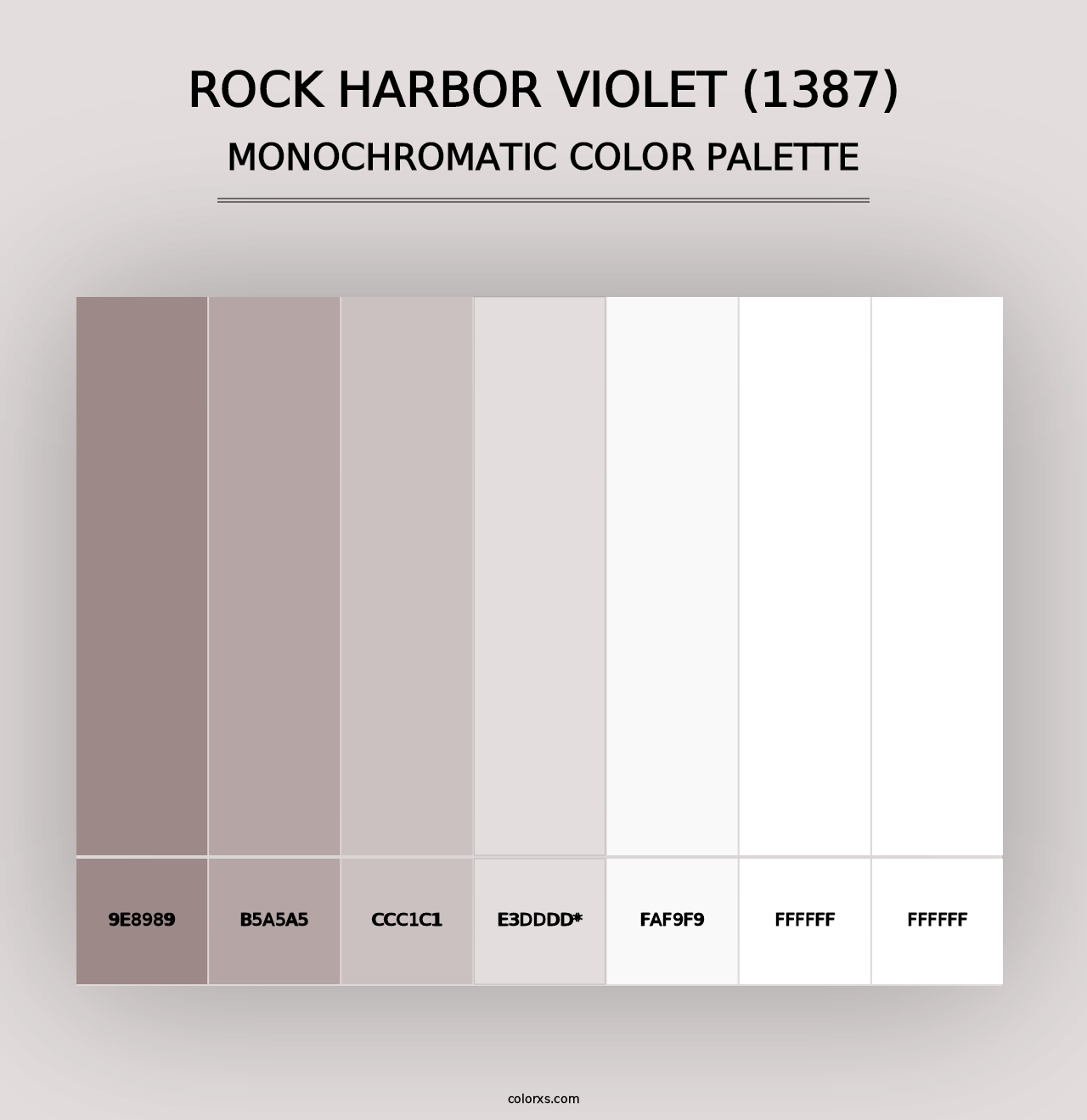 Rock Harbor Violet (1387) - Monochromatic Color Palette