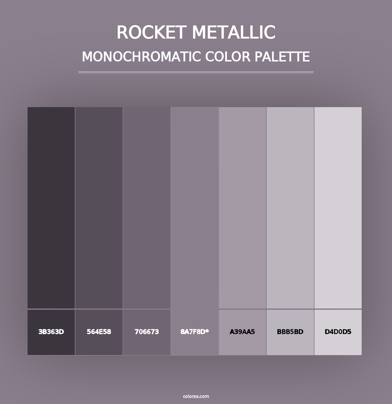 Rocket Metallic - Monochromatic Color Palette