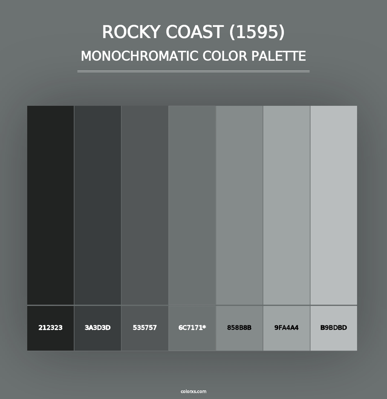 Rocky Coast (1595) - Monochromatic Color Palette