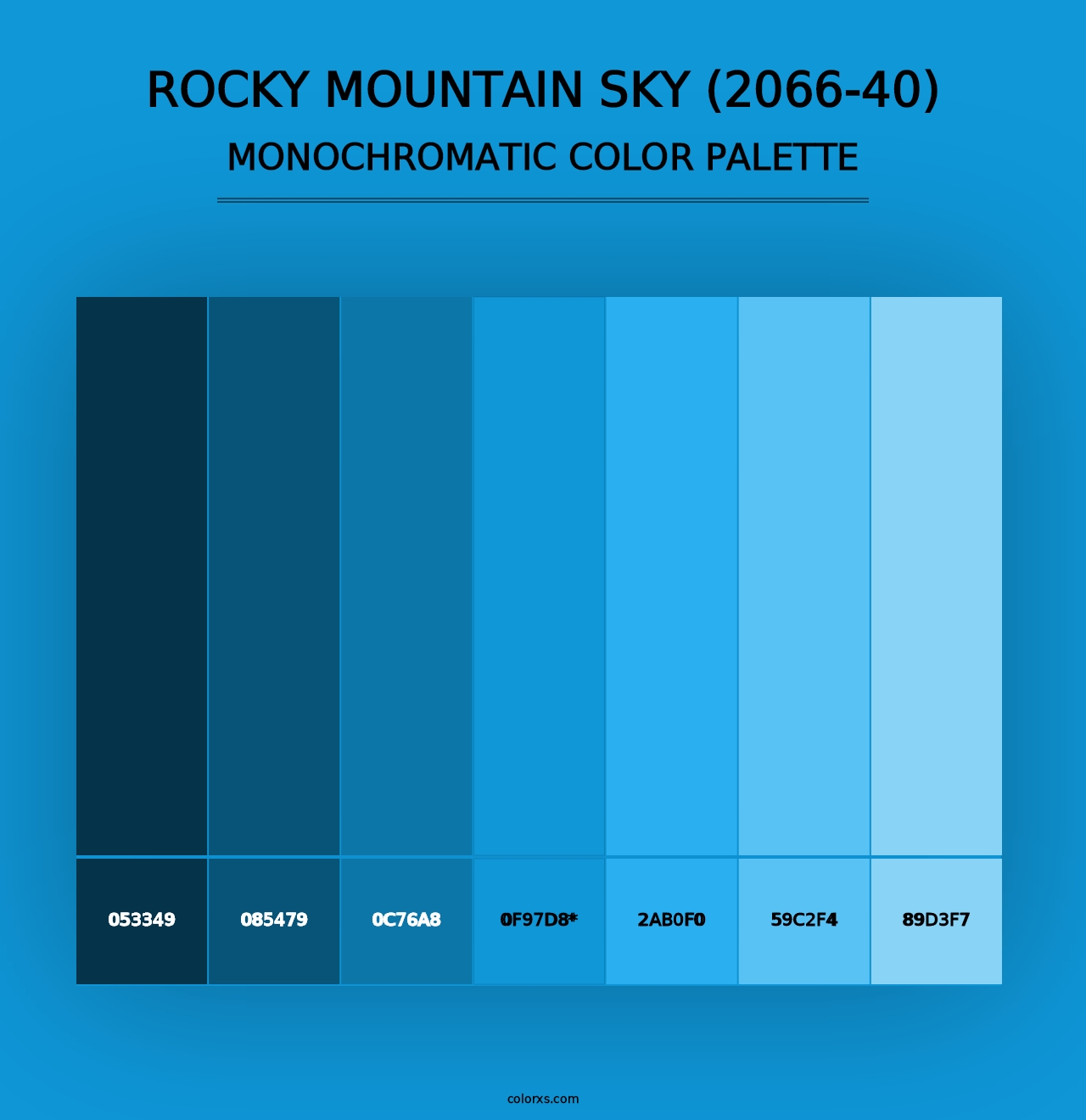 Rocky Mountain Sky (2066-40) - Monochromatic Color Palette