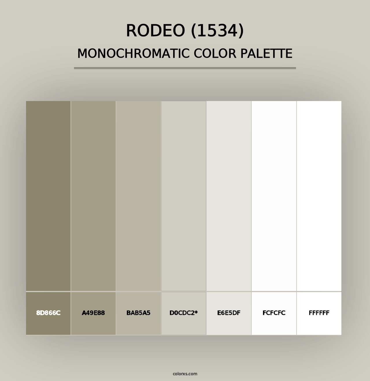 Rodeo (1534) - Monochromatic Color Palette