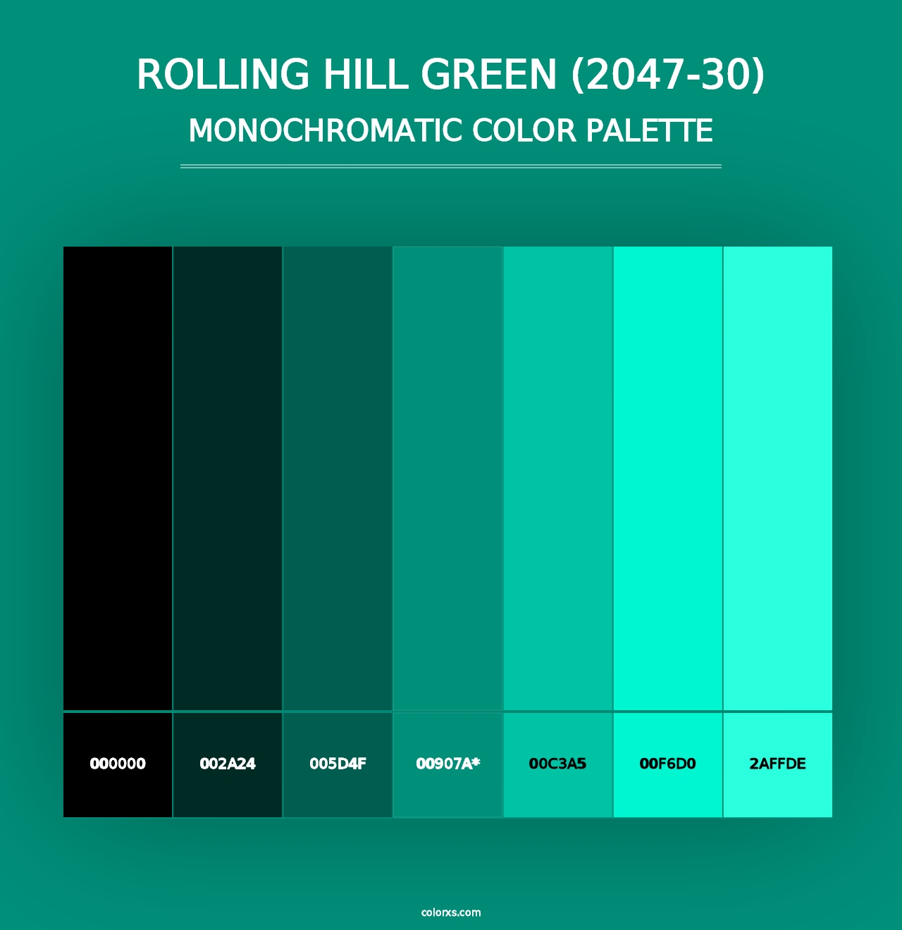 Rolling Hill Green (2047-30) - Monochromatic Color Palette