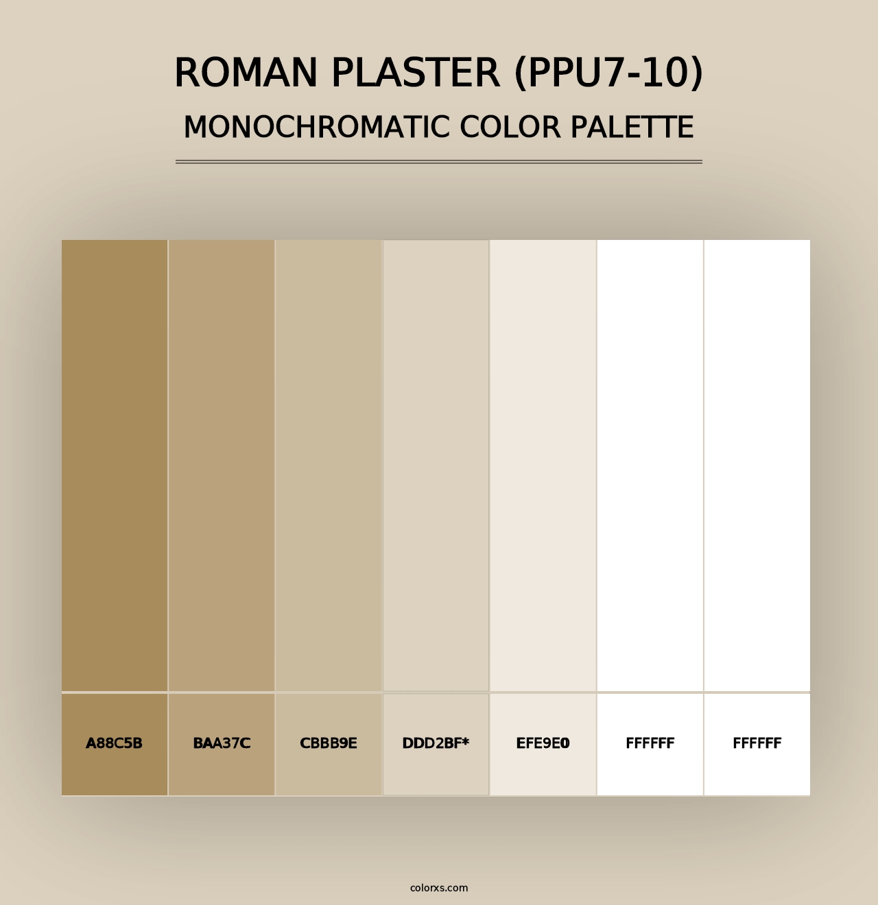 Roman Plaster (PPU7-10) - Monochromatic Color Palette