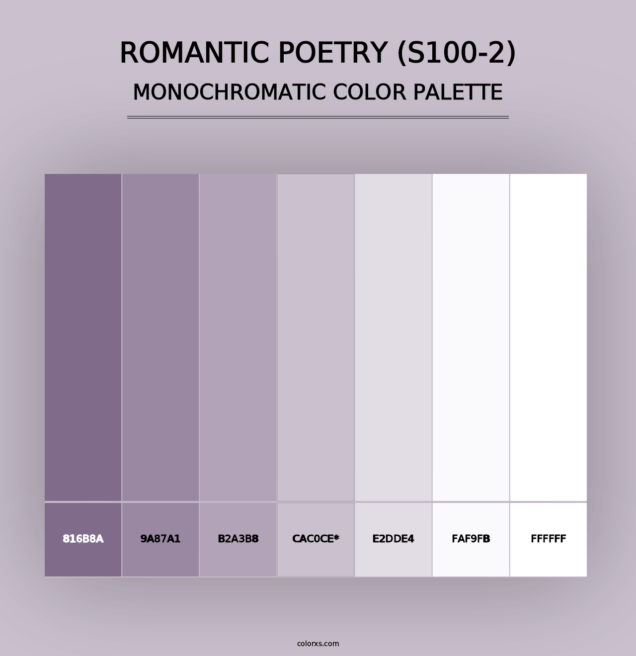 Romantic Poetry (S100-2) - Monochromatic Color Palette