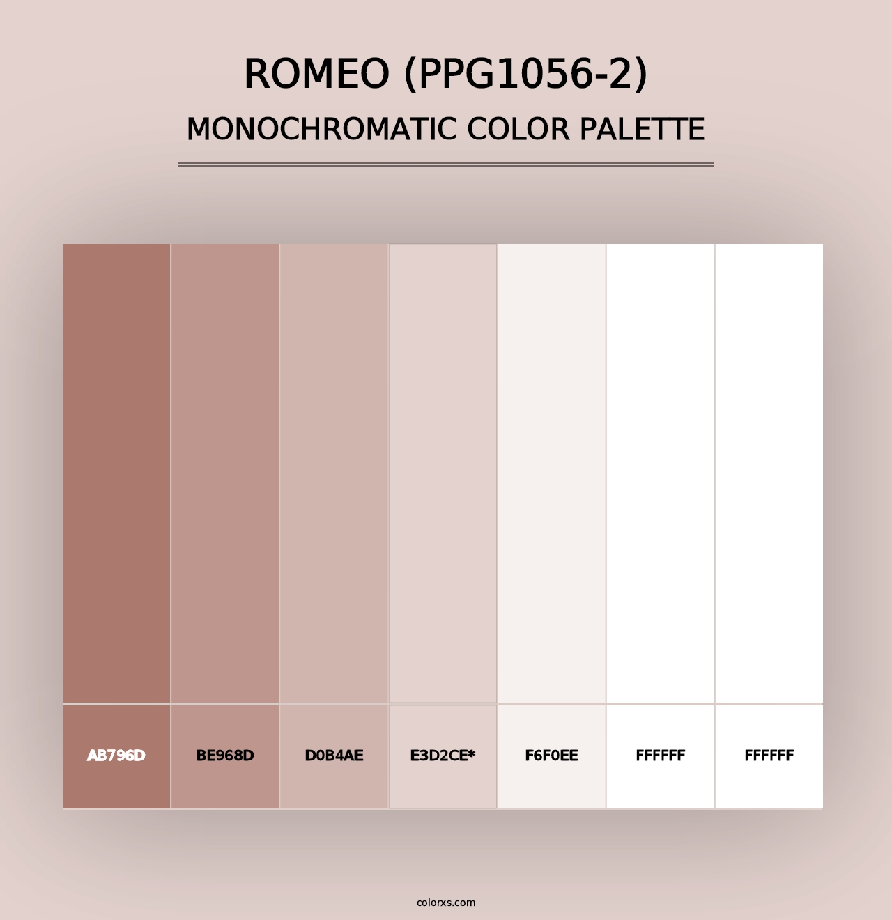 Romeo (PPG1056-2) - Monochromatic Color Palette