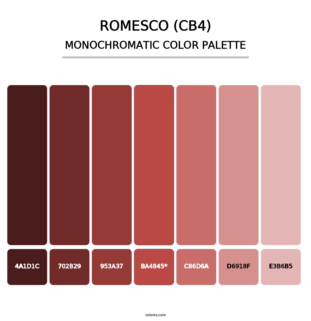 Romesco (CB4) - Monochromatic Color Palette