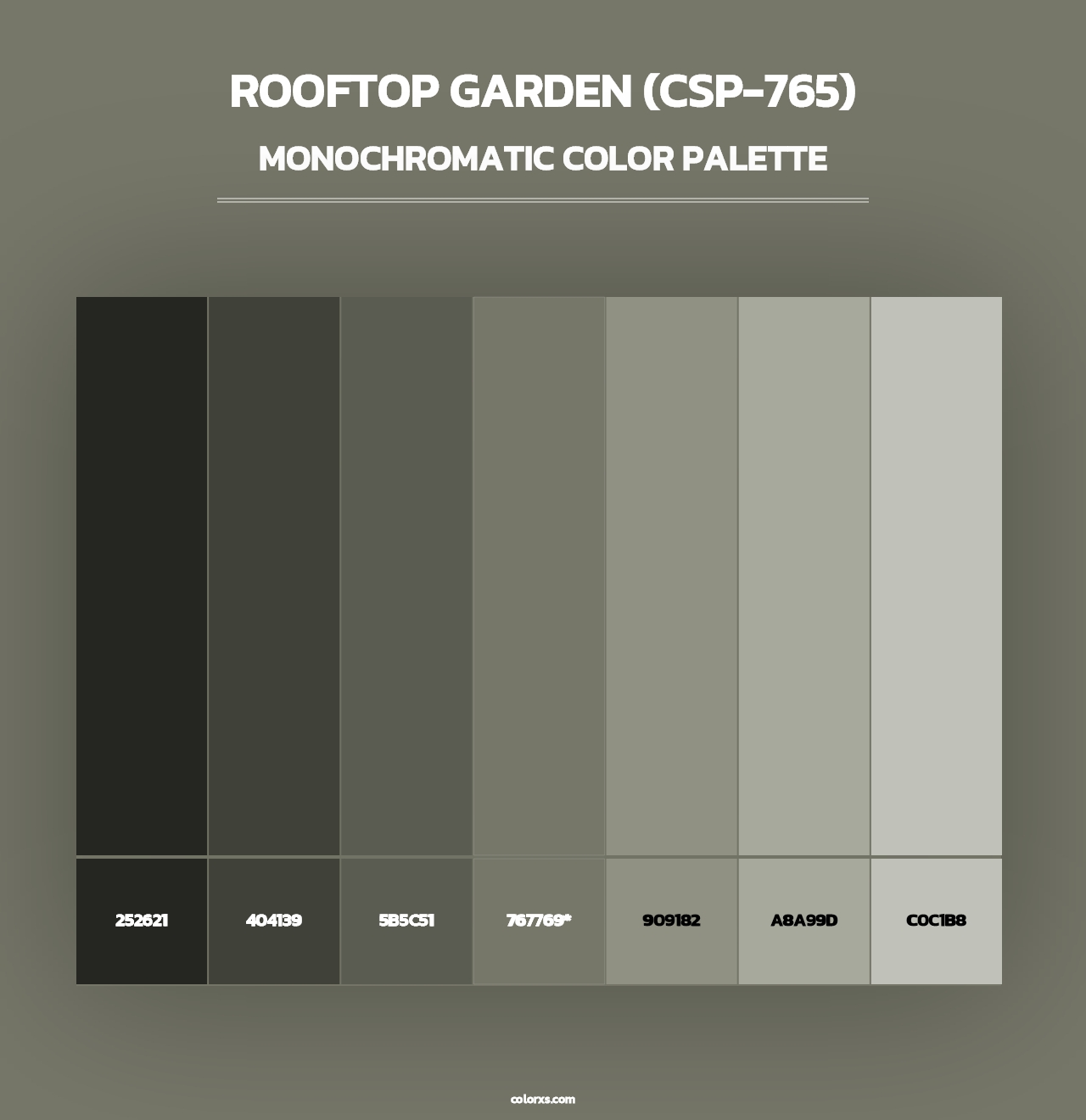 Rooftop Garden (CSP-765) - Monochromatic Color Palette