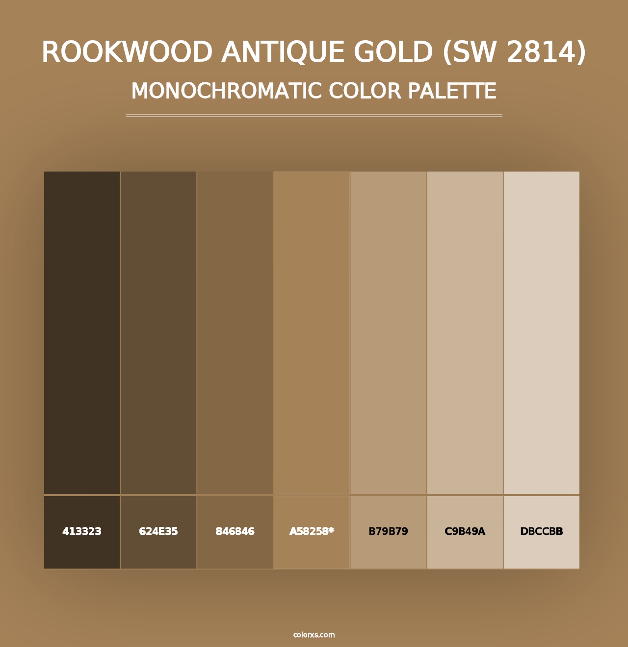 Rookwood Antique Gold (SW 2814) - Monochromatic Color Palette