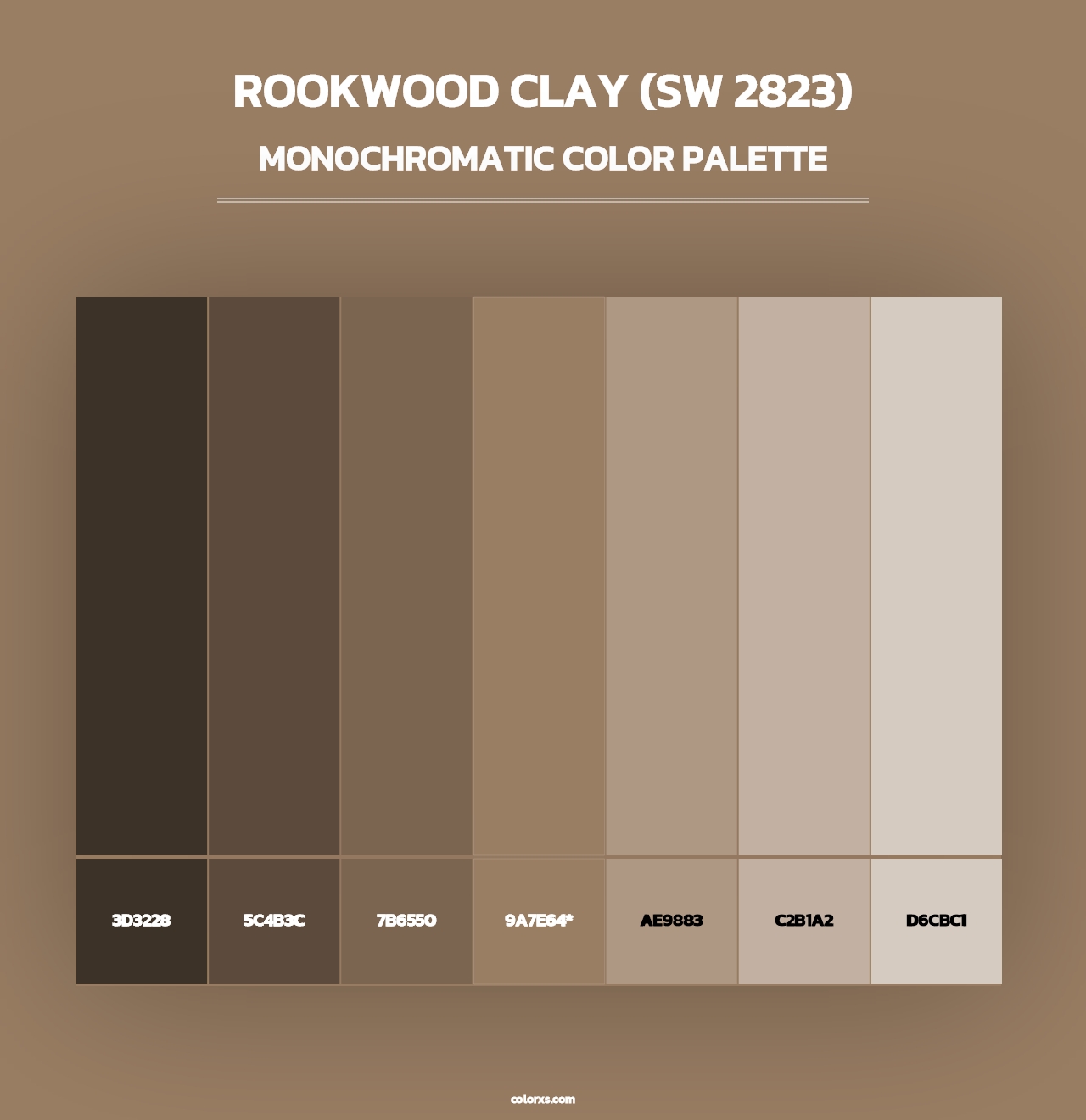 Rookwood Clay (SW 2823) - Monochromatic Color Palette