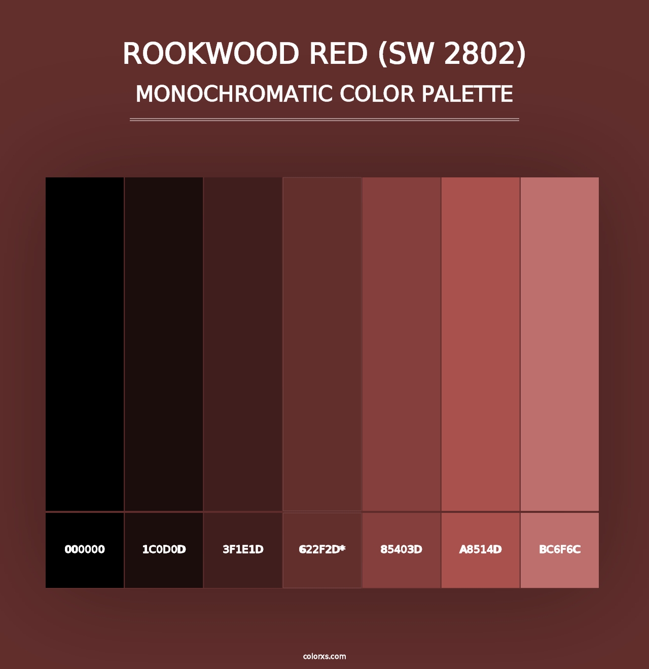 Rookwood Red (SW 2802) - Monochromatic Color Palette