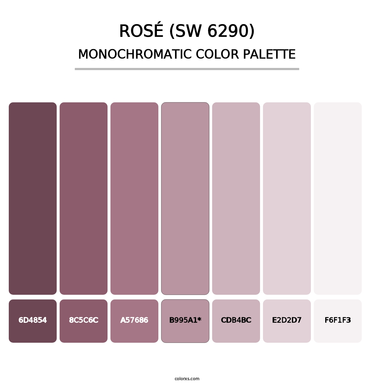 Rosé (SW 6290) - Monochromatic Color Palette