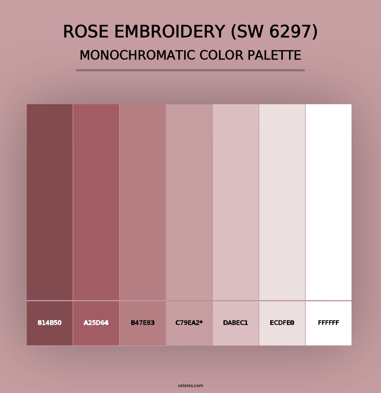 Rose Embroidery (SW 6297) - Monochromatic Color Palette