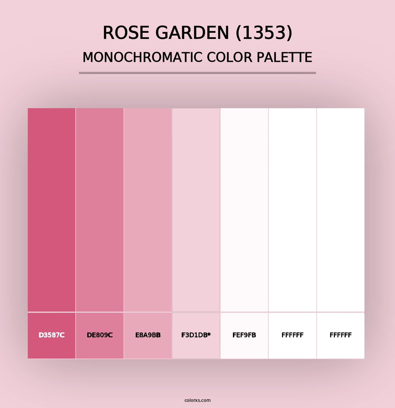 Rose Garden (1353) - Monochromatic Color Palette