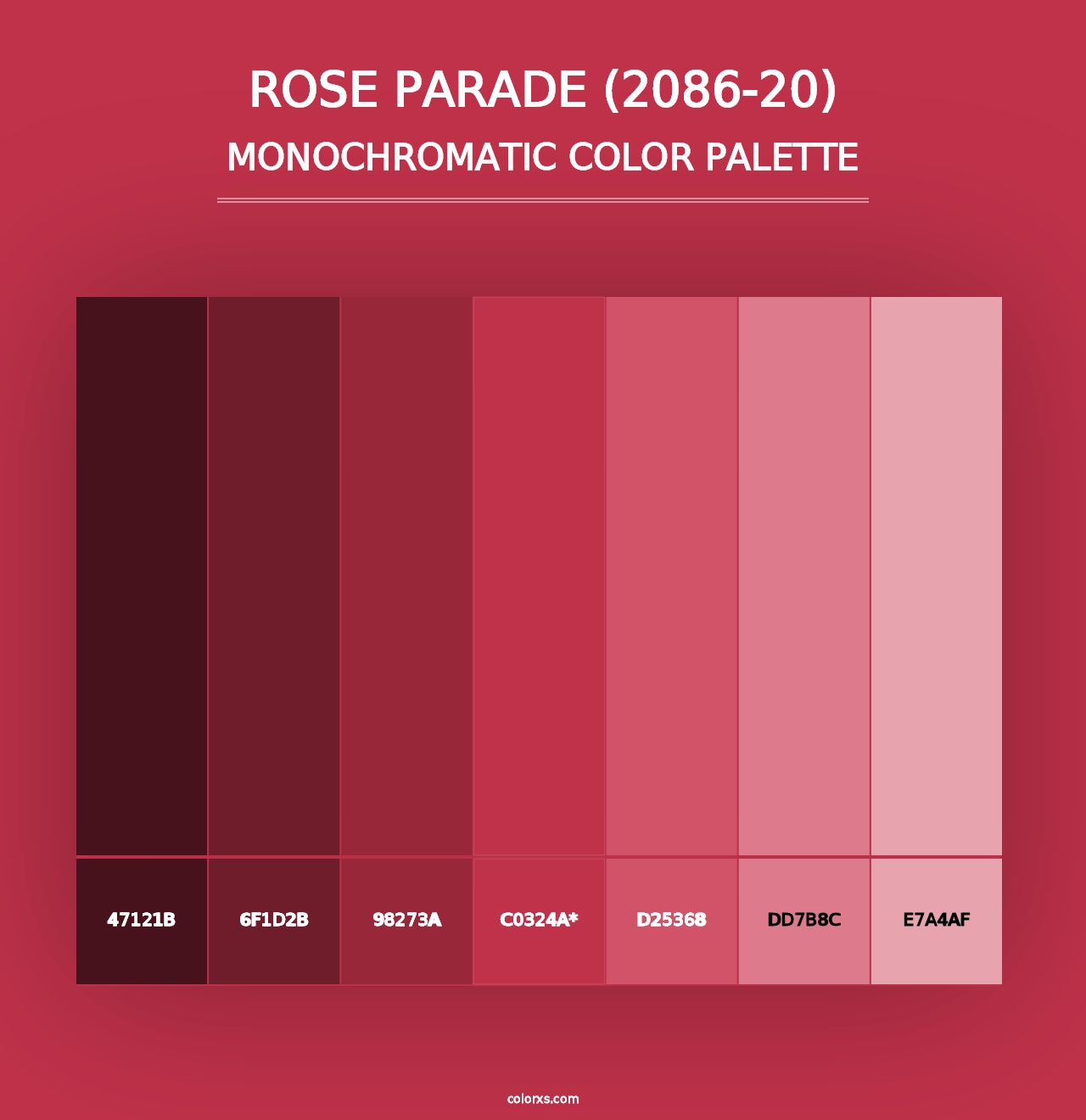 Rose Parade (2086-20) - Monochromatic Color Palette