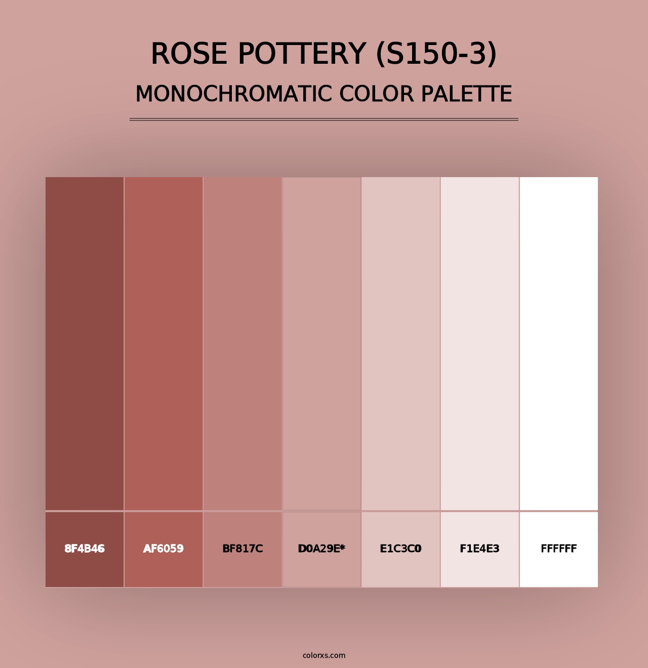 Rose Pottery (S150-3) - Monochromatic Color Palette