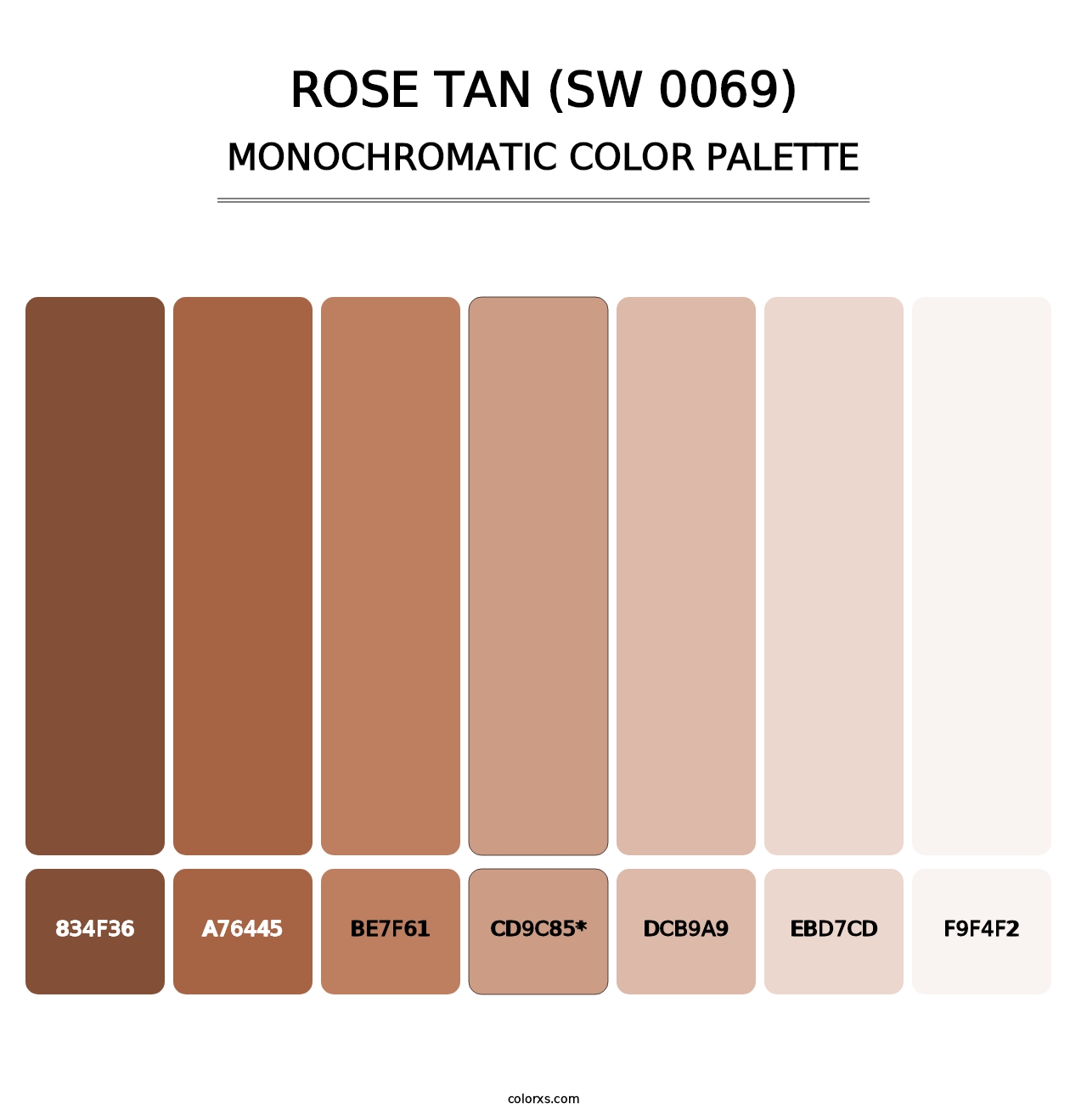 Rose Tan (SW 0069) - Monochromatic Color Palette