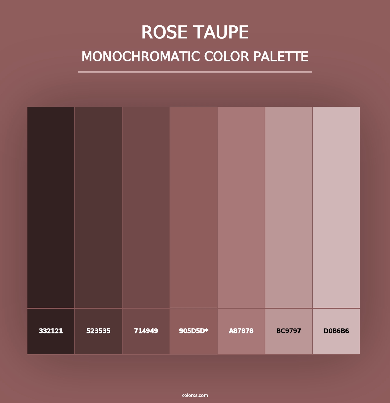 Rose Taupe - Monochromatic Color Palette